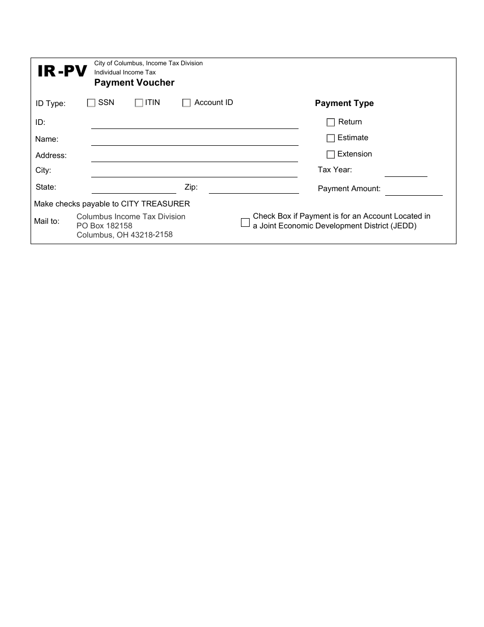 Form IR PV Fill Out Sign Online And Download Fillable PDF City Of 