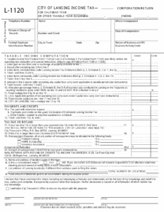 Form L 1120 Fill Out Sign Online And Download Fillable PDF City Of