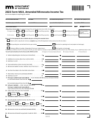 Form M1X Download Fillable PDF Or Fill Online Amended Minnesota Income 