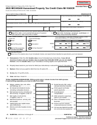 Form MI 1040CR Download Fillable PDF Or Fill Online Michigan Homestead 