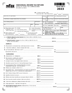 Form ND 1 SFN28702 Download Fillable PDF Or Fill Online Individual