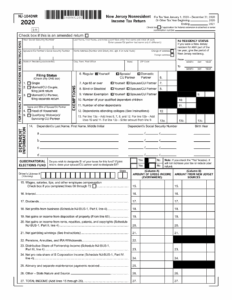 Form NJ 1040NR Download Fillable PDF Or Fill Online New Jersey