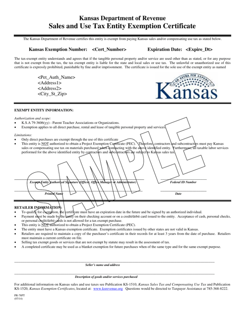 Form PR 78PT Fill Out Sign Online And Download Printable PDF Kansas 