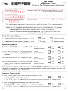 Form PTR 1 Download Fillable PDF Or Fill Online Senior Freeze Property