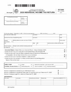 Form SC1040 Download Printable PDF Or Fill Online Individual Income Tax