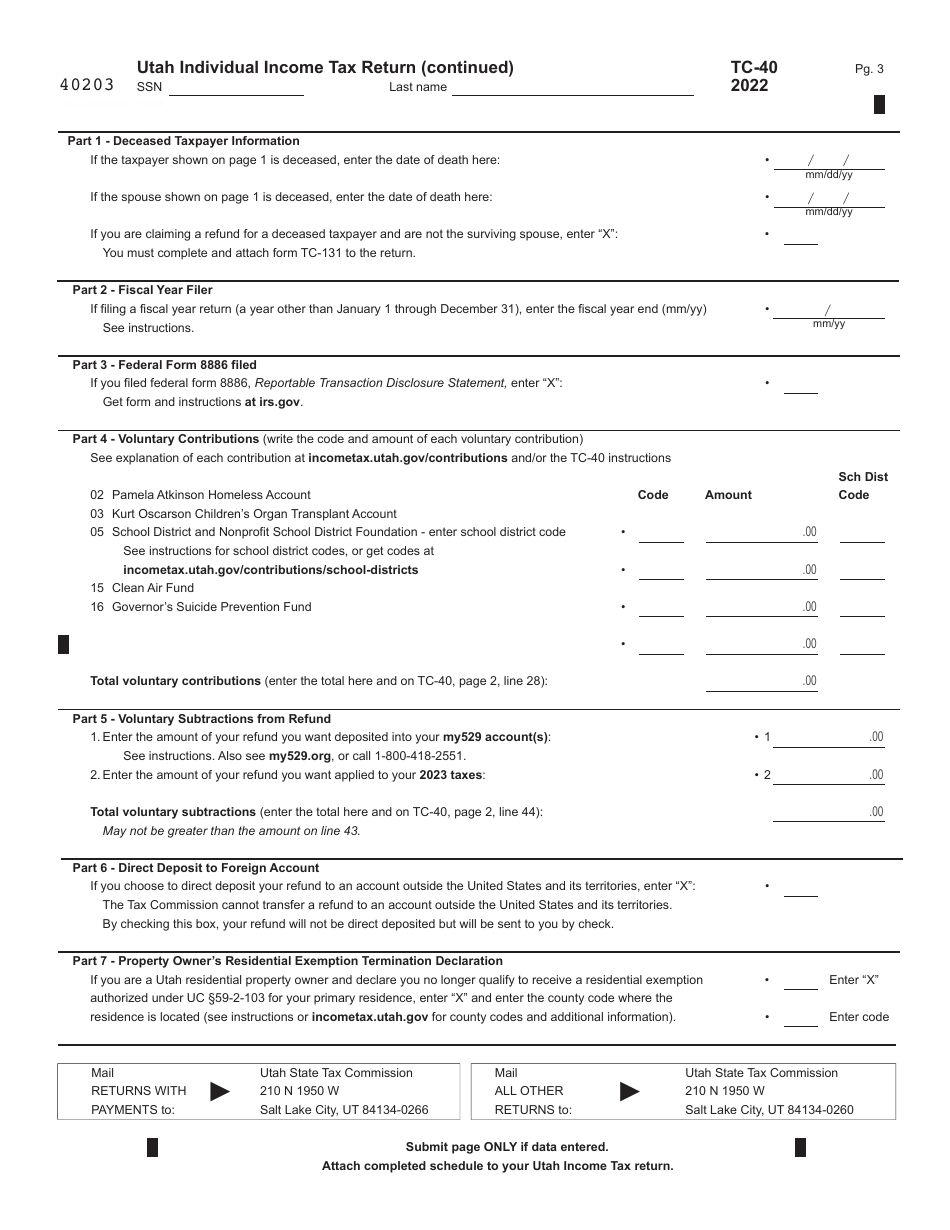 Form TC 40 2022 Fill Out Sign Online And Download Fillable PDF 