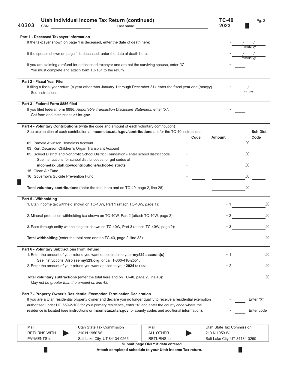 Form TC 40 2023 Fill Out Sign Online And Download Fillable PDF 
