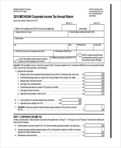 FREE 10 Sample Business Tax Forms In PDF MS Word Excel