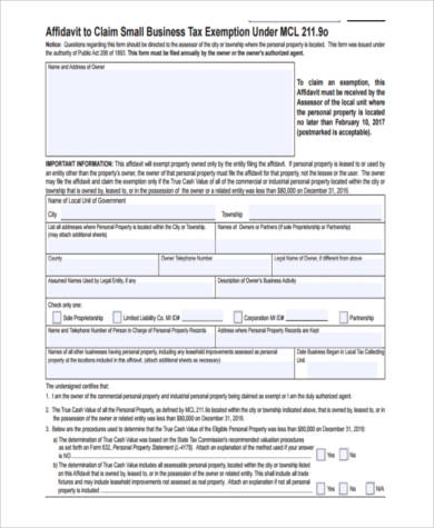 FREE 10 Sample Business Tax Forms In PDF MS Word Excel