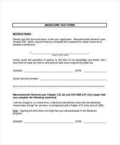 FREE 8 Sample Medicare Forms In MS Word PDF