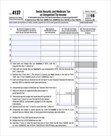 FREE 8 Sample Social Security Income Forms In PDF
