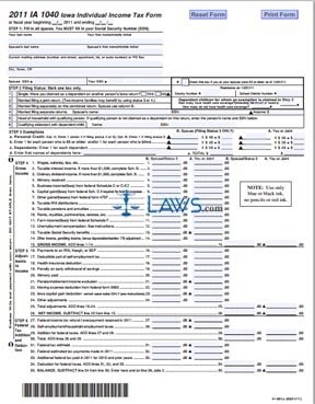FREE Form IA 1040 Iowa Individual Income Tax Form FREE Legal Forms 