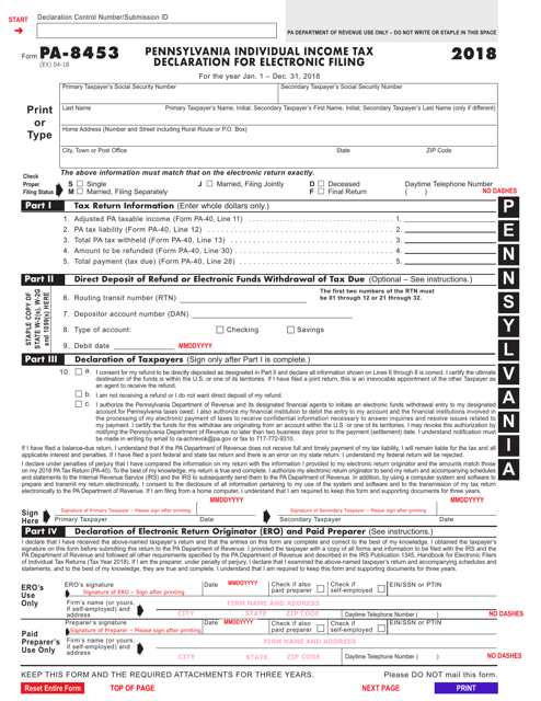 Free Printable Pa Tax Forms Printable Forms Free Online