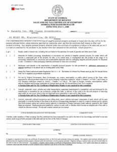 Georgia Tax Exempt Form Fill And Sign Printable Template Online