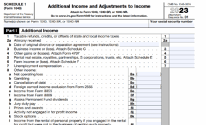 Guide To Schedule 1 Tax Form Form 1040 For Tax Year 2024