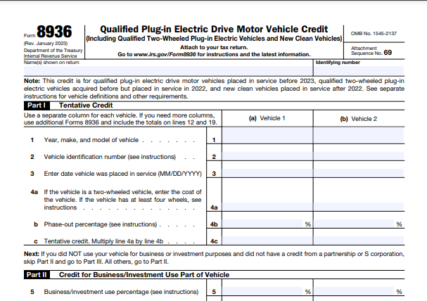 Guidelines For Electric Vehicle Tax Credits