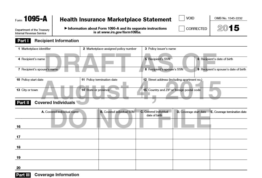Health Insurance Tax Form 1095 How Does Health Insurance Affect Your 