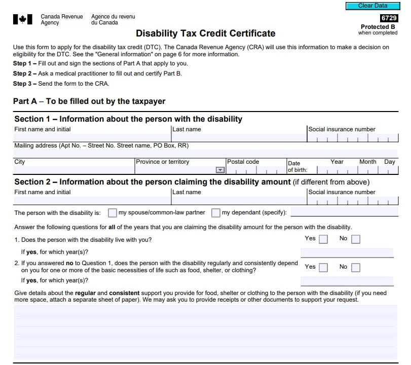 How Do I Submit Form T2201 Disability Tax Credit 