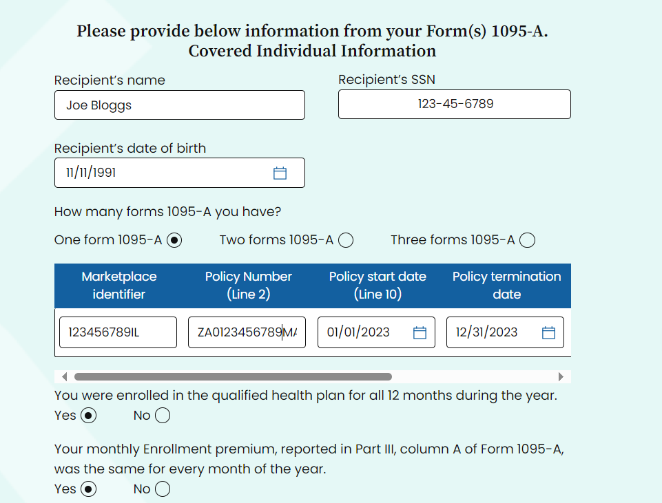 How Does Form 1095 A Affect My Taxes 1095 A In Sprintax Tax Return 
