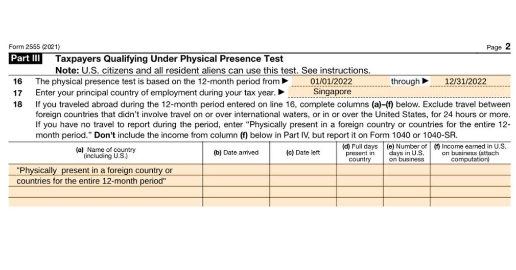 How To Complete Form 1040 With Foreign Earned Income