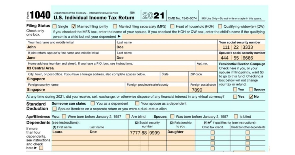 How To Complete Form 1040 With Foreign Earned Income