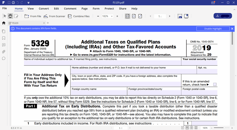 How To Fill In IRS Form 5329