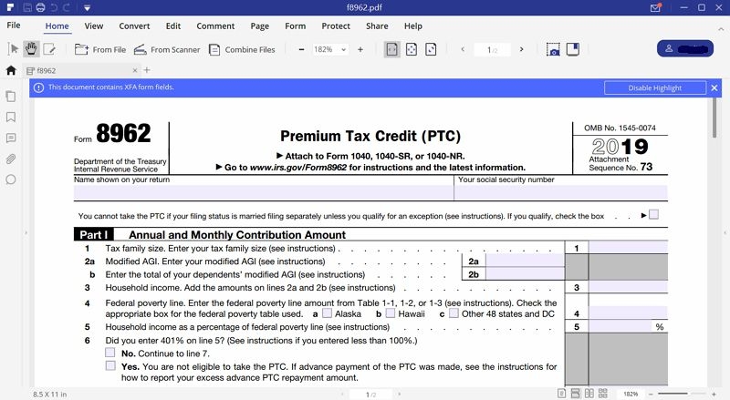 How To Fill Out IRS Form 8962 Correctly 