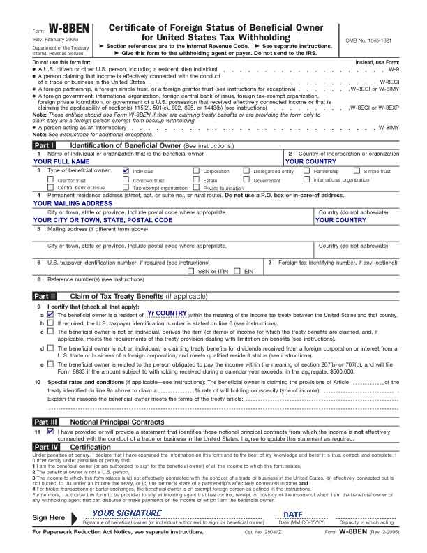 How To Fill Up The W 8BEN Form Modern Street How To Fill Up The W 8BEN Form Modern Street