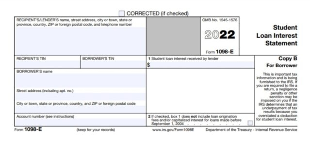 How To Get A Copy Of IRS Form 1098 E