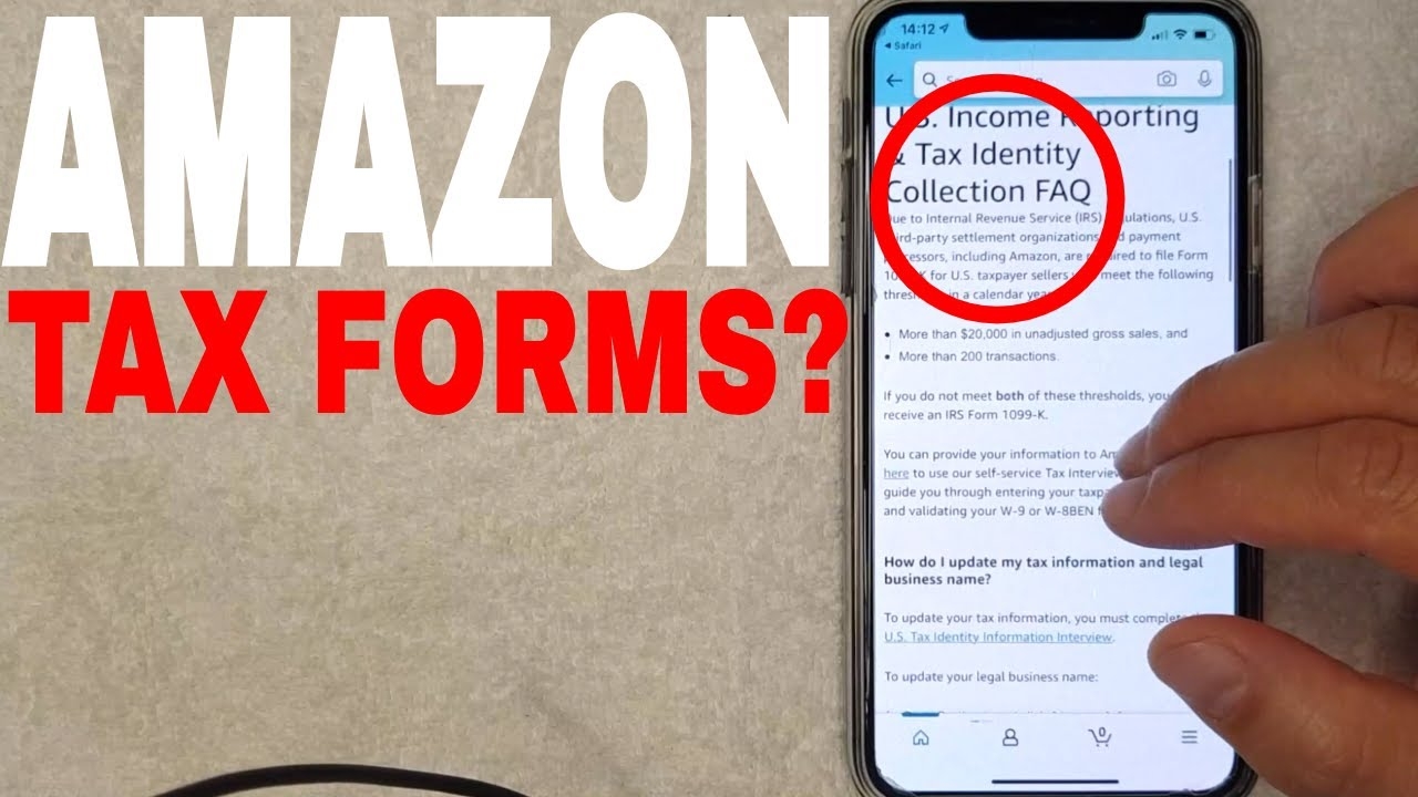 How To Get Amazon Tax 1099 Forms YouTube