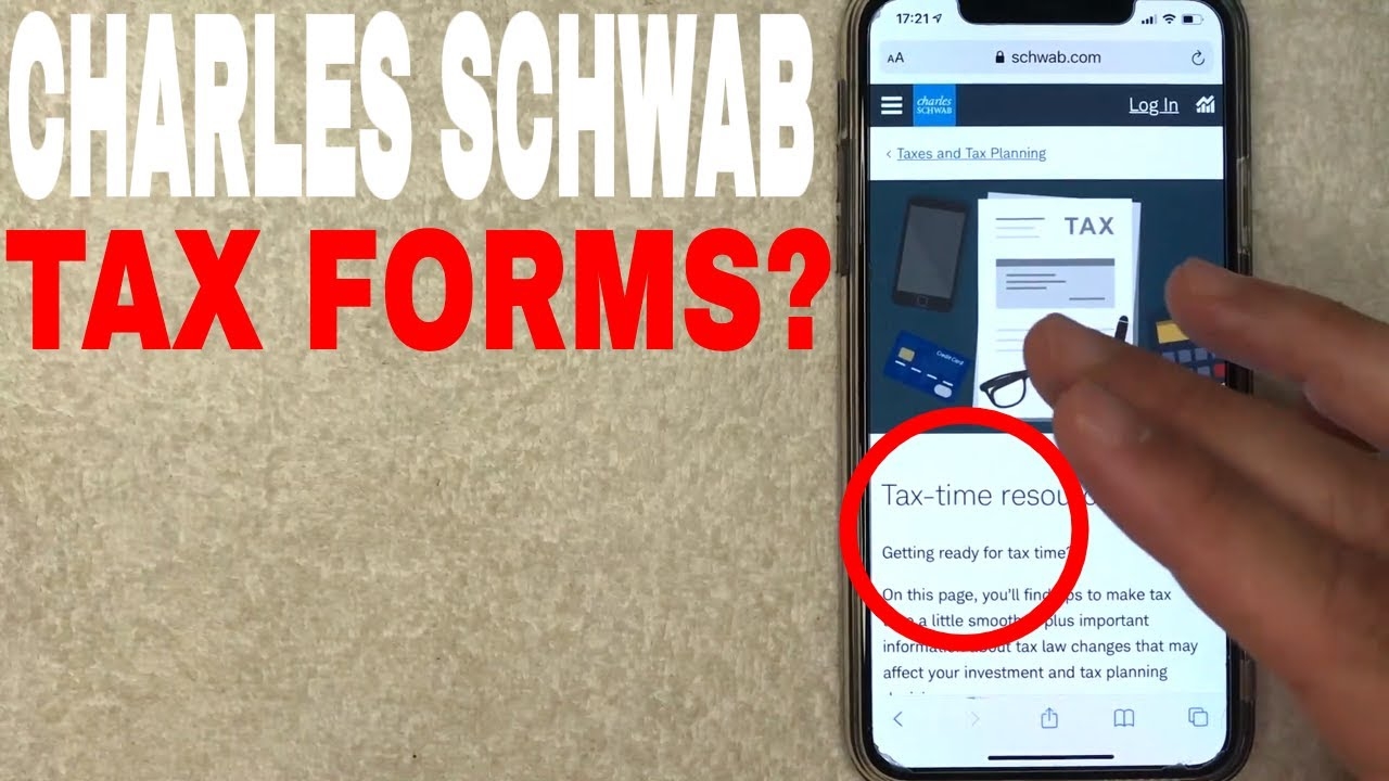 How To Get Charles Schwab Tax 1099 Forms YouTube