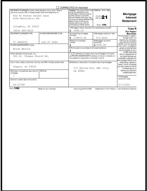How To Print And File Tax Form 1098 Mortgage Interest Statement