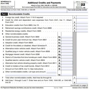 How To Quickly Fill Out Form 1040 Schedule 3