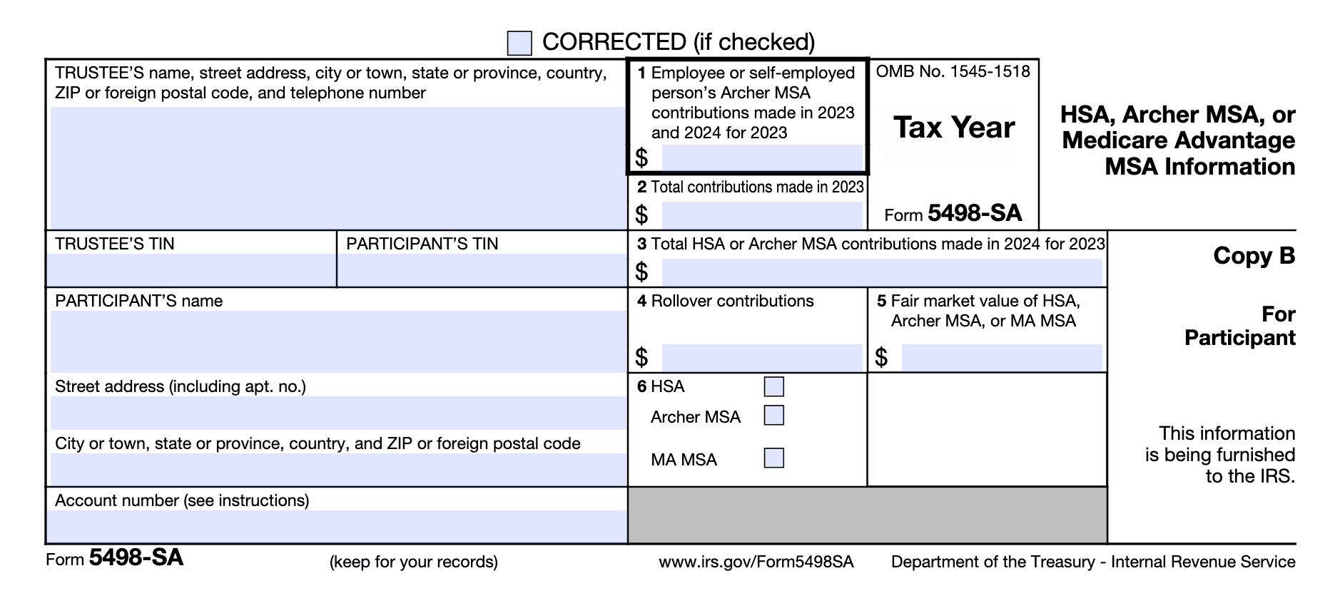 Hsa Savings Account Form