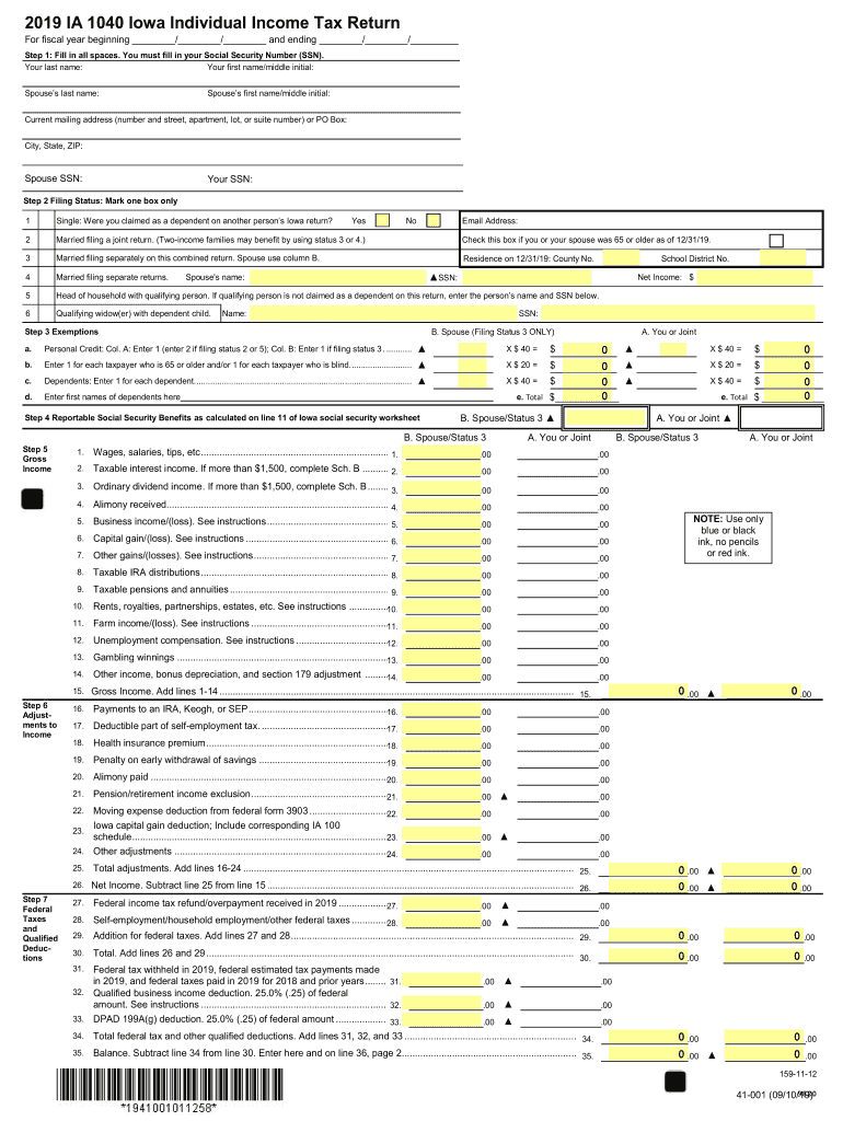 IA DoR 1040 2019 Fill Out Tax Template Online US Legal Forms IA DoR 1040 2019 Fill Out Tax Template Online US Legal Forms