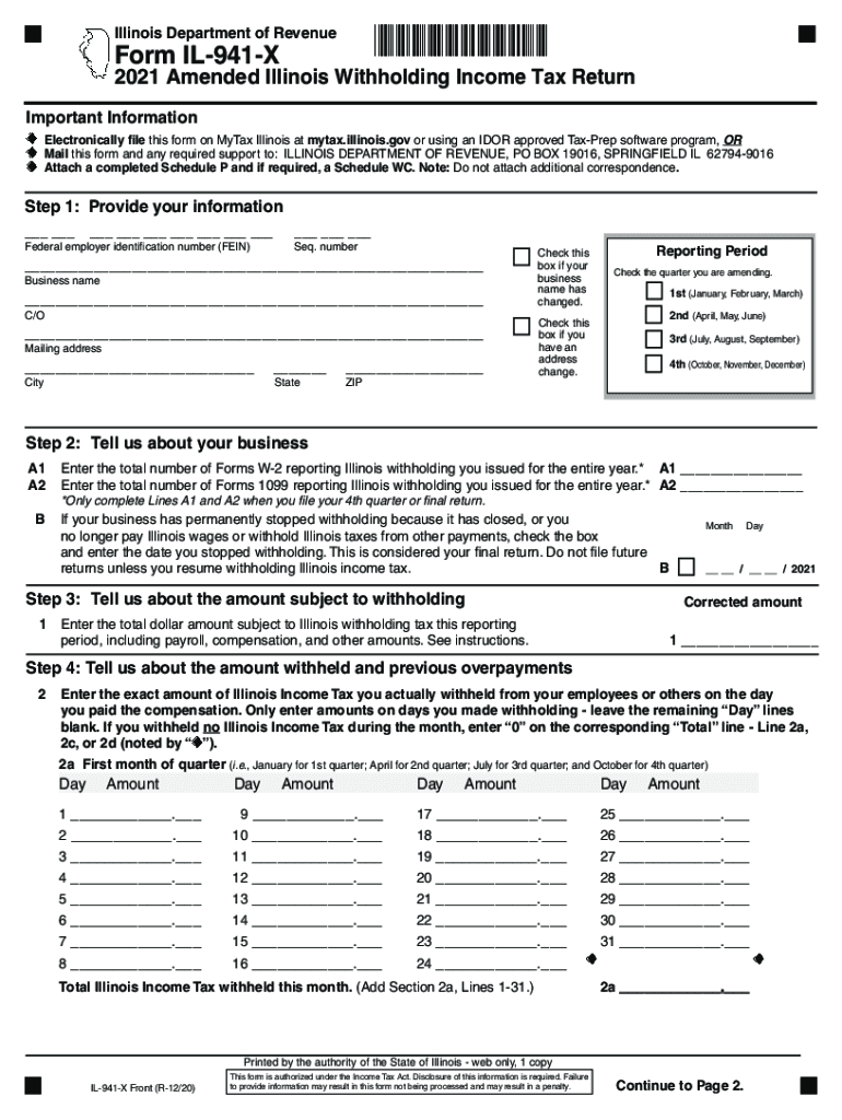 Illinois 1040 Form 2025 Erin G Tannenbaum