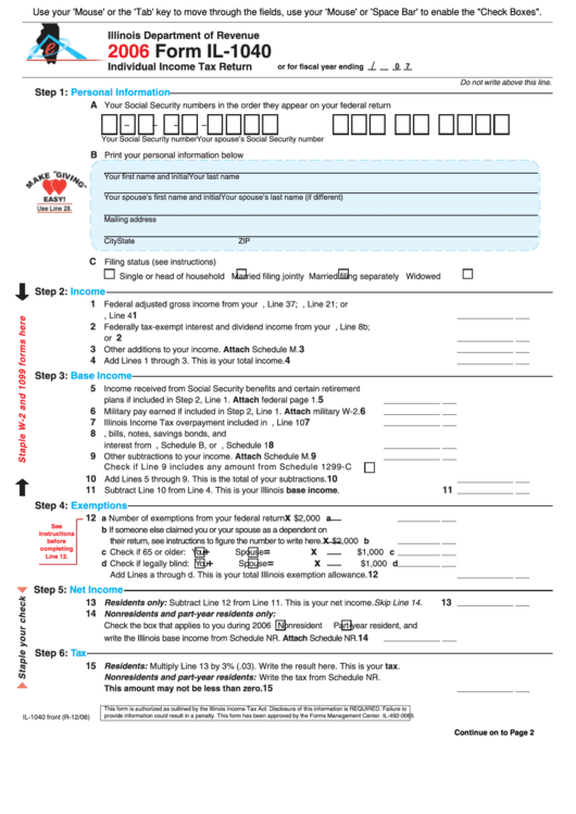 Illinois 1040 Form Printable Printable Forms Free Online Illinois 1040 Form Printable Printable Forms Free Online