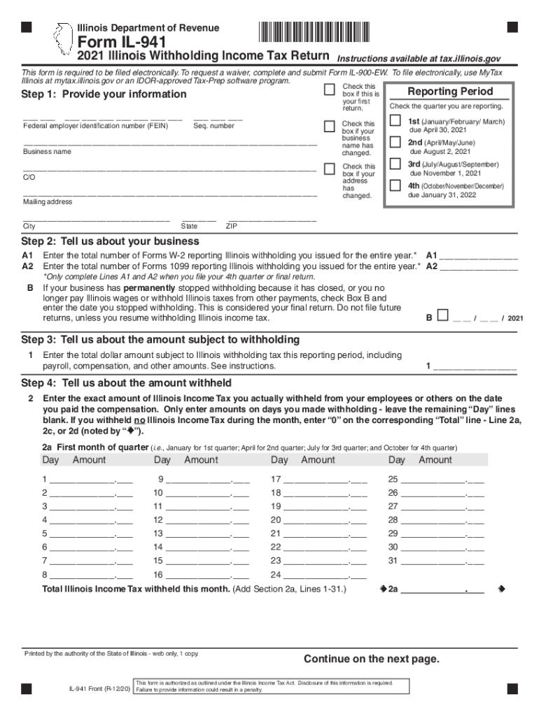 Illinois Income Tax Fill Out Sign Online DocHub
