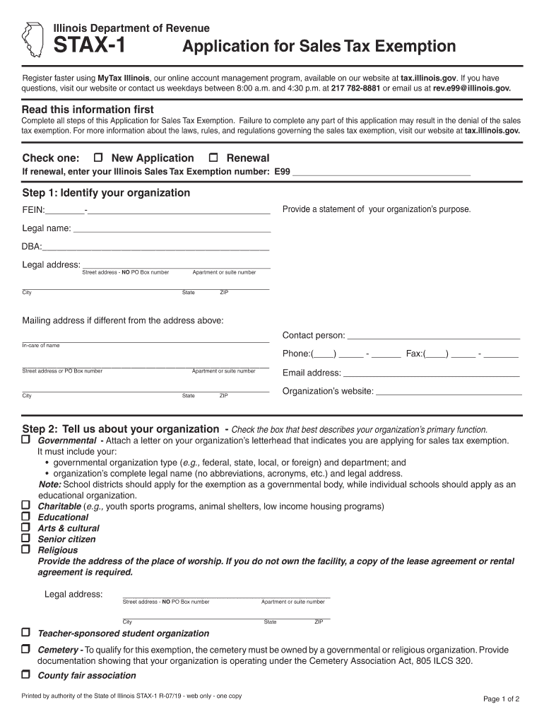 Illinois Sales Tax Exemption Certificate Fill Out Sign Online DocHub
