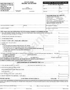 Income Tax Return City Of Lorain Printable Pdf Download