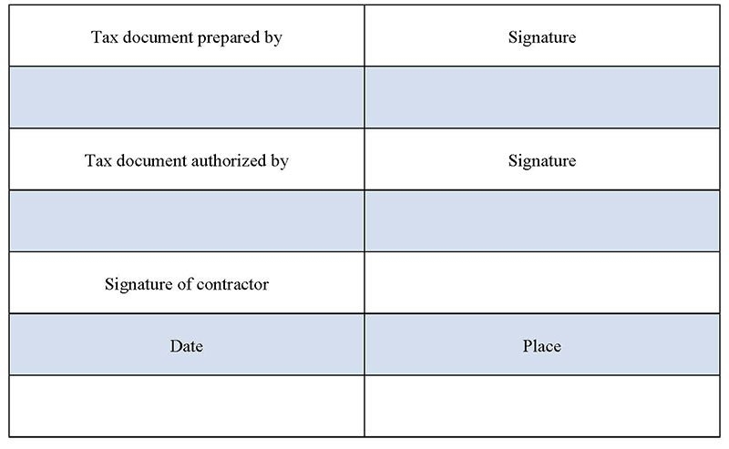 Independent Contractor Tax Form Editable PDF Forms