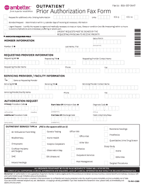 Inpatient Form Ambetter Fill Online Printable Fillable Blank 