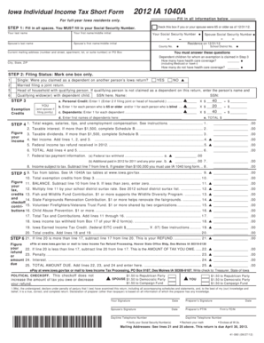 Iowa 1040 Form Fill Out And Sign Printable PDF Template SignNow