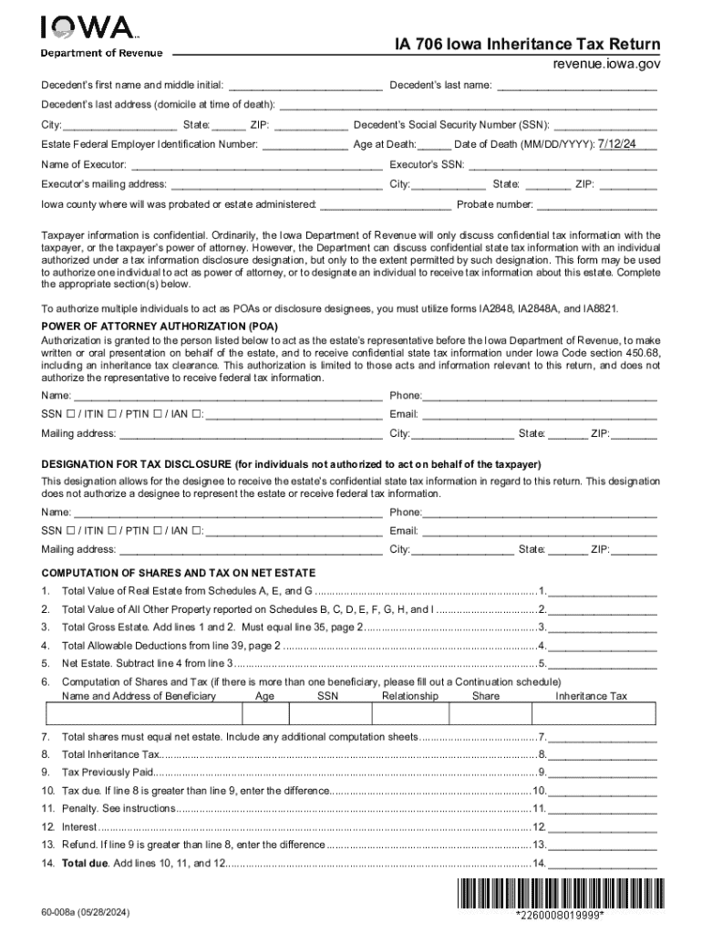 Iowa Department Of Revenue Inheritance Tax AirSlate SignNow