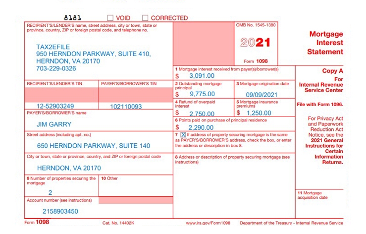 IRS 1098 MORT E file Mortgage Interest Tax Form Today