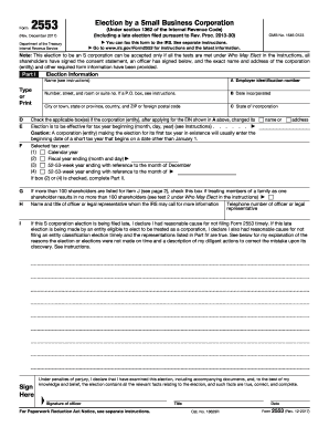 IRS 2553 Forms Versions And Schedules Tax Form Catalog