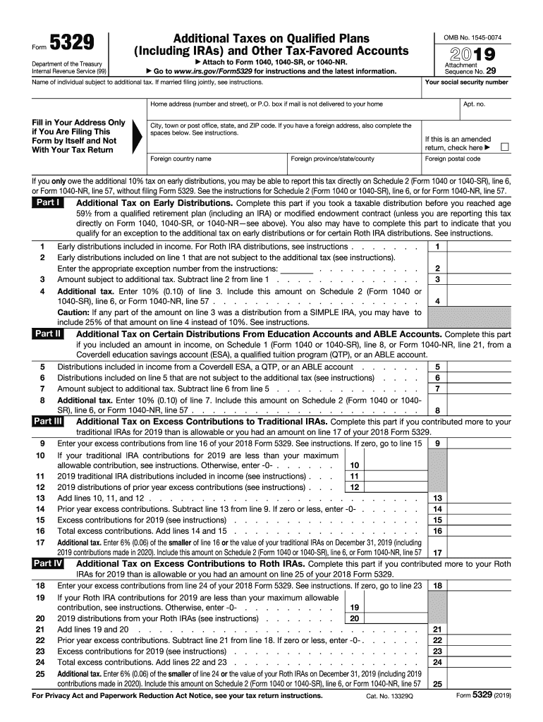 IRS 5329 2019 2022 Fill And Sign Printable Template Online US Legal 