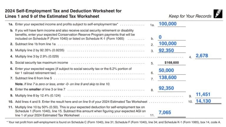 IRS Form 1040 ES Instructions Estimated Tax Payments