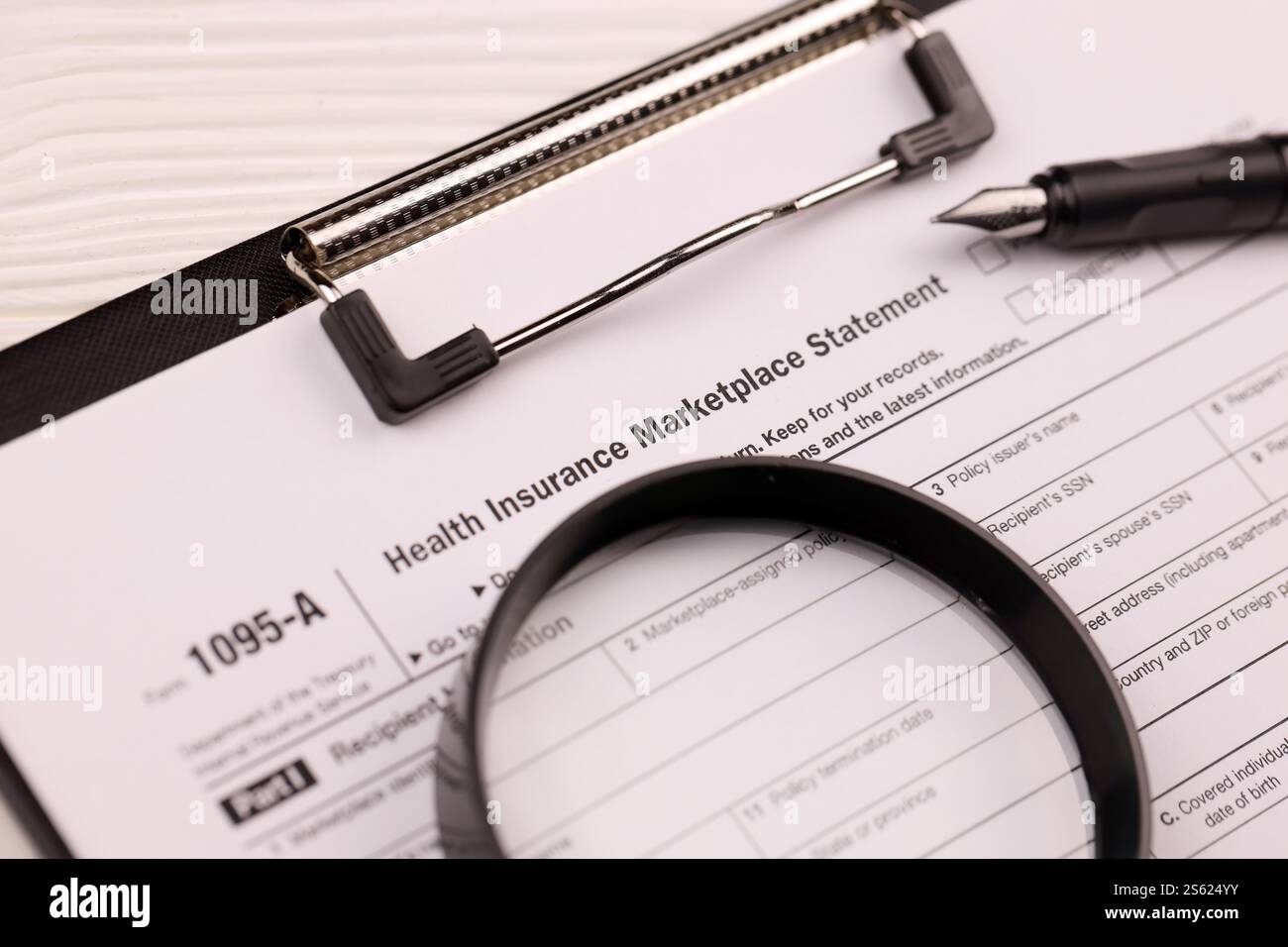 IRS Form 1095 A Health Insurance Marketplace Statement Tax Blank On A4 