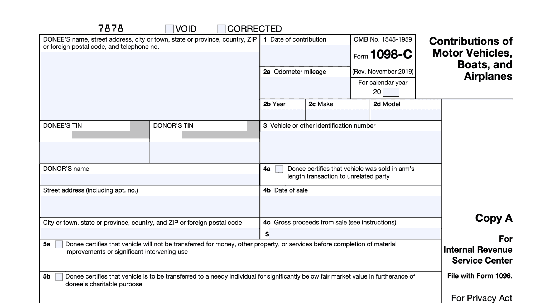 IRS Form 1098 Instructions Mortgage Interest Statement